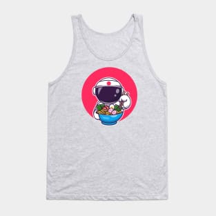 Cute Astronaut Eating Ramen Tank Top